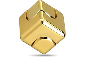 Infinity Fidget Cube Spinner Toy for Kids Adults, Metal Fidget Puzzle Block Figner Spinner Focus 2 in 1 Spinning for Boy Girl