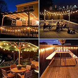 Lepro Solar Outdoor String Lights Patio Bistro