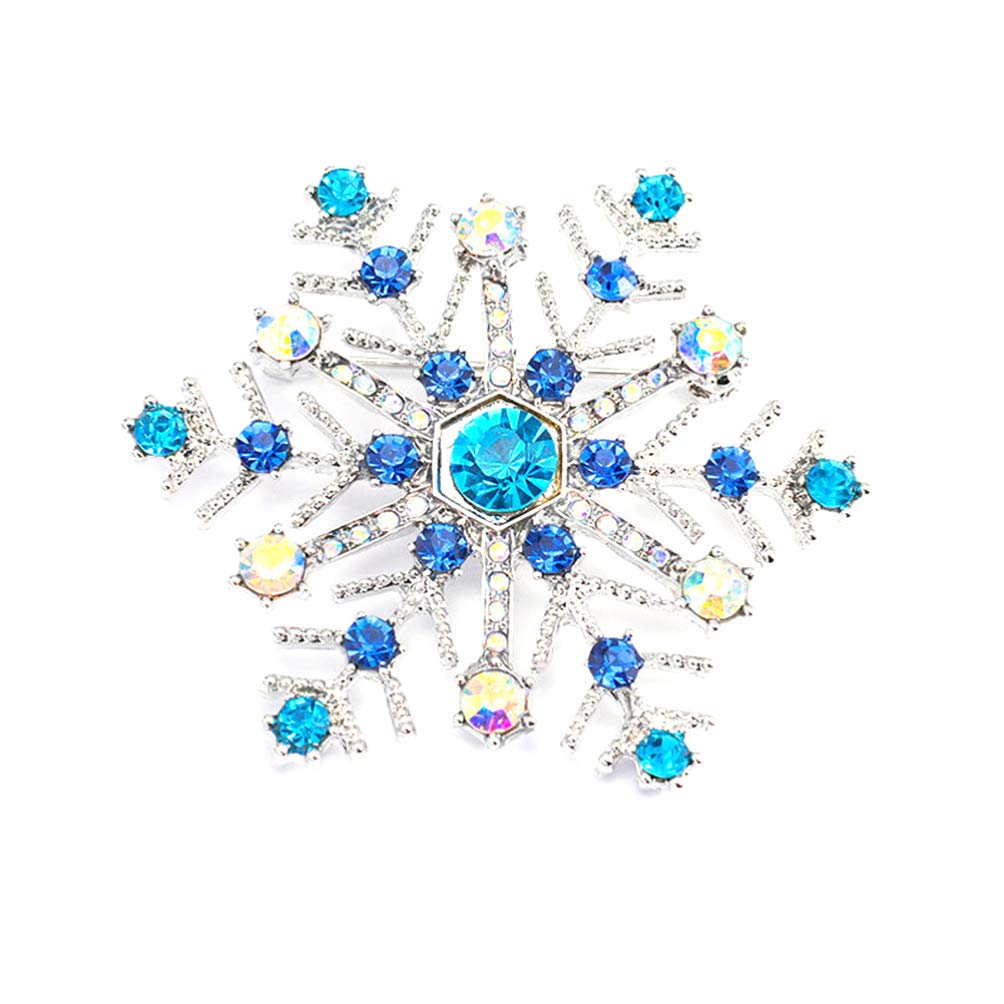 Snowflake Brooch Pin Winter Brooch Women Christmas Party Decoration