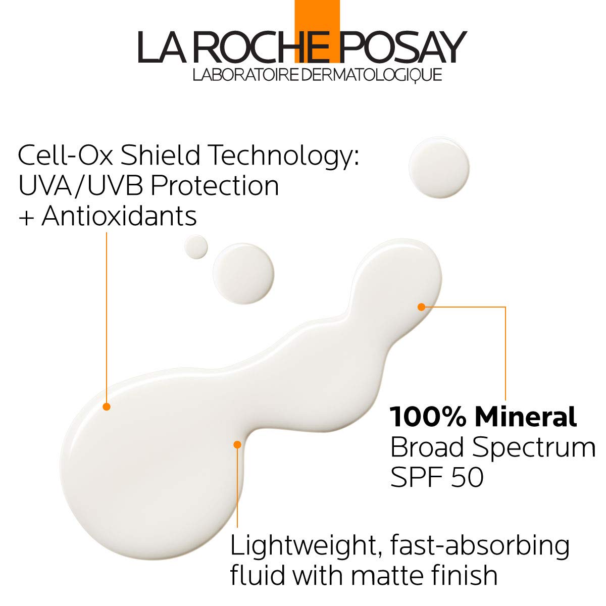 La Roche-Posay Anthelios Mineral Ultra-Light Fluid Broad Spectrum SPF 50, Face Sunscreen with Zinc Oxide and Titanium Dioxide, Oil-Free , 1.7 Fl. Oz: Premium Beauty