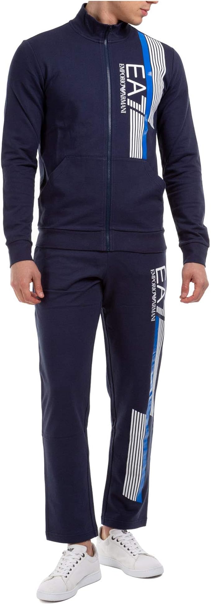ea7 tracksuit navy blue