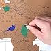Globe Hopper Scratch Off World Map, Document Your Travels and Experiences! This Poster is a Great Gift for International Travelers and Students! 34.5 Inches x 20.5 Inches