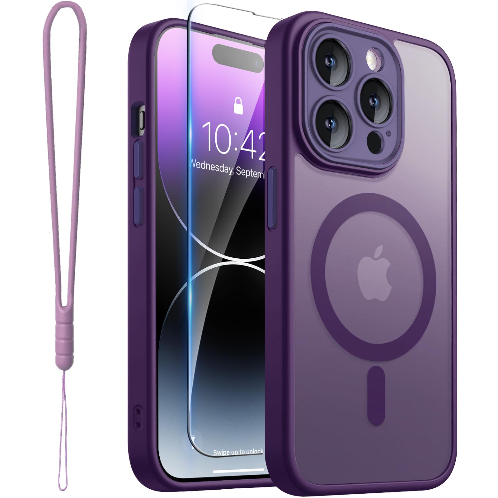 ROYBENS for iPhone 14 Pro Matte Clear Case