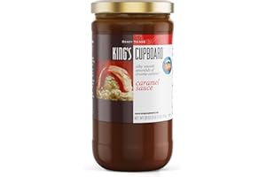 King's Cupboard Cream Caramel Sauce - The Perfect Sauce for Ice Cream, Fruit Dip, Topping Desserts, Caramel Drizzle for Coffee - Gluten-Free, Kosher, All Natural Ingredients, 28 oz