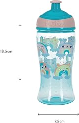Nuby Super Slurp Water Bottle 360ml No Spill Toddler Sippy Cup Pack 2 view 5