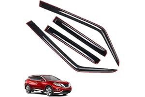 LONGKEES in-Channel Window Visors Rain Guards FIT Nissan Rogue 2014-2020 SUV (2014-2020) – 4-Piece in-Channel Dark-Smoke Polycarbonate Vent Deflectors
