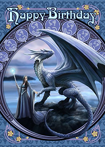 Anne Stokes Geburtstags-Grußkarte, Motiv New Horizons Drachen ...