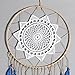 Artilady Macrame Dream Catchers for Bedroom - Tassel Wall Hanging Handmade Dreamcatchers Home Decor with Tassel Feather Ornament Craft Blessing Gift (Blue)