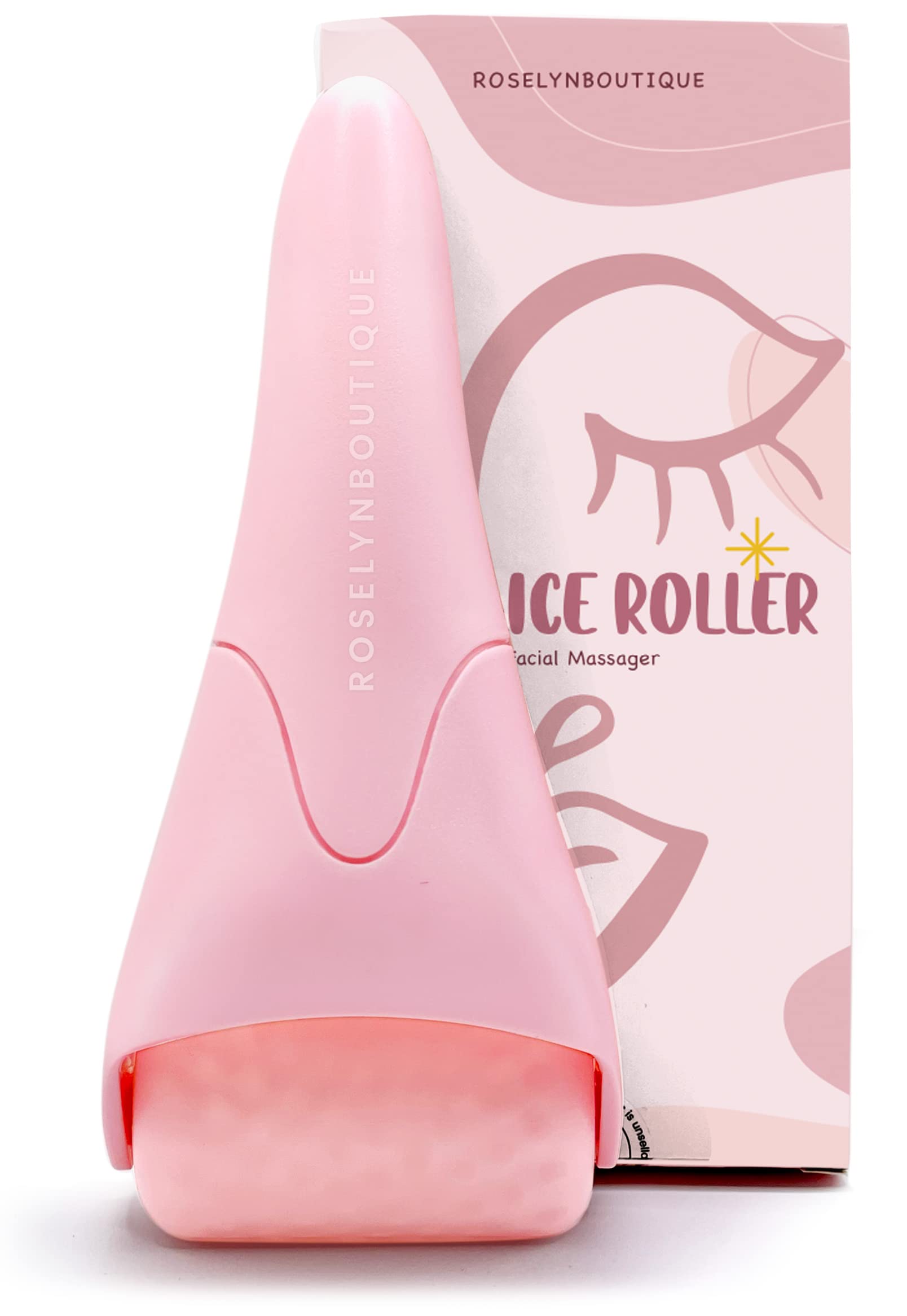 Photo 1 of ** 2 package **ROSELYNBOUTIQUE Ice Roller for Face Wrinkles Fine Lines Puffiness Stick Massager Facial Skin Care Tools Self Care Gifts for Men Women (Pink)