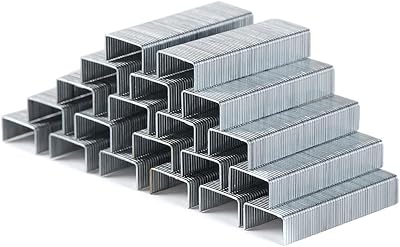 ASNOMY Box 10000Pcs Staples 24/6mm for Stapler Steel Iron Silver