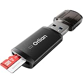 Orlian USB 3.0 Micro SD Card Reader, 5Gbps Speed SD Card Adapter, Menory Card Reader Compatible with Windows, MAC MacBook Pro/Air, Android and More, Black