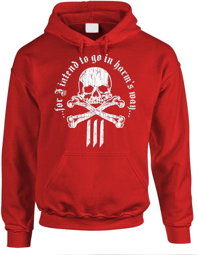 in Harms Way 3 Percenter - Biker 2nd Guns - Mens Pullover Hoodie: Clothing