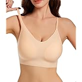 Bras for Women Wireless Seamless No Underwire Comfort Bra, Full Coverage T-Shirt Bra with Natural Lift and Removable Pads