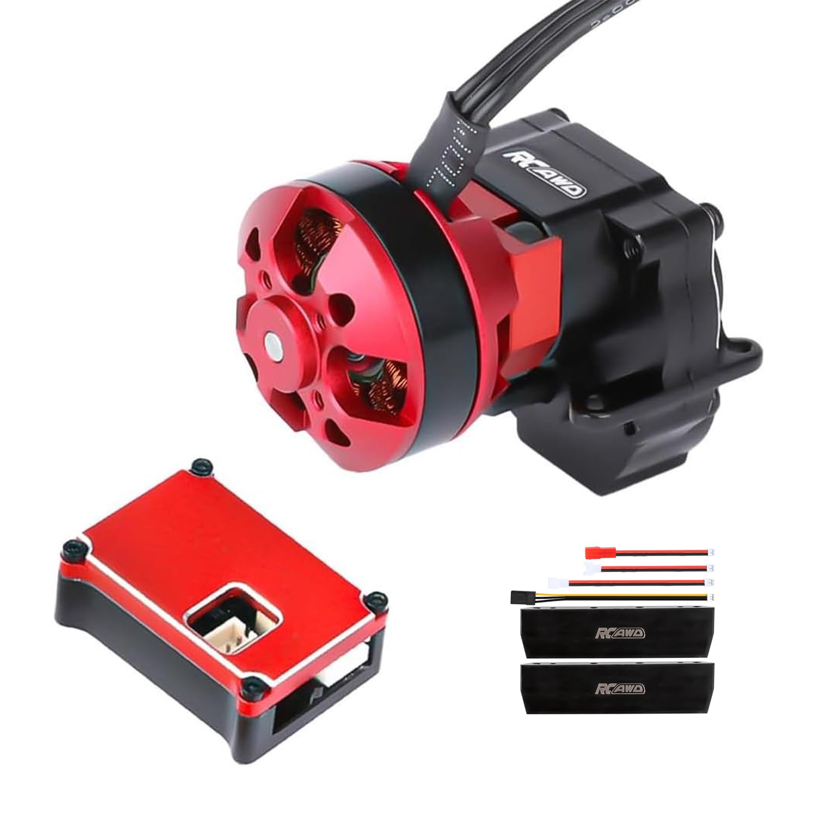 Photo 1 of **Parts Only** RCAWD 2204 2800KV Brushless Outrunner Motor Transmission with 30A Brushless Esc Pedals, Stainless Gear for 1/18 TRX4M Series Upgrades Part