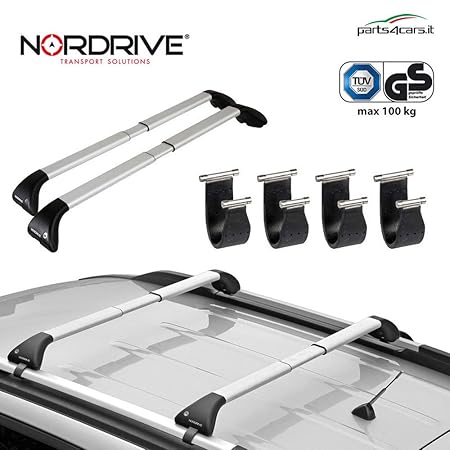 Dachträger NORDRIVE SNAP STEEL für Dacia Dokker / Dokker Stepway (11/2012->) - Max. 100 Kg + Abschließbar