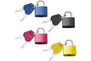 Suitcase Locks,Small Padlocks Colored Luggage Locks Travel Backpack Lock with Keys Brass Suitcase Padlock for School Gym Lock