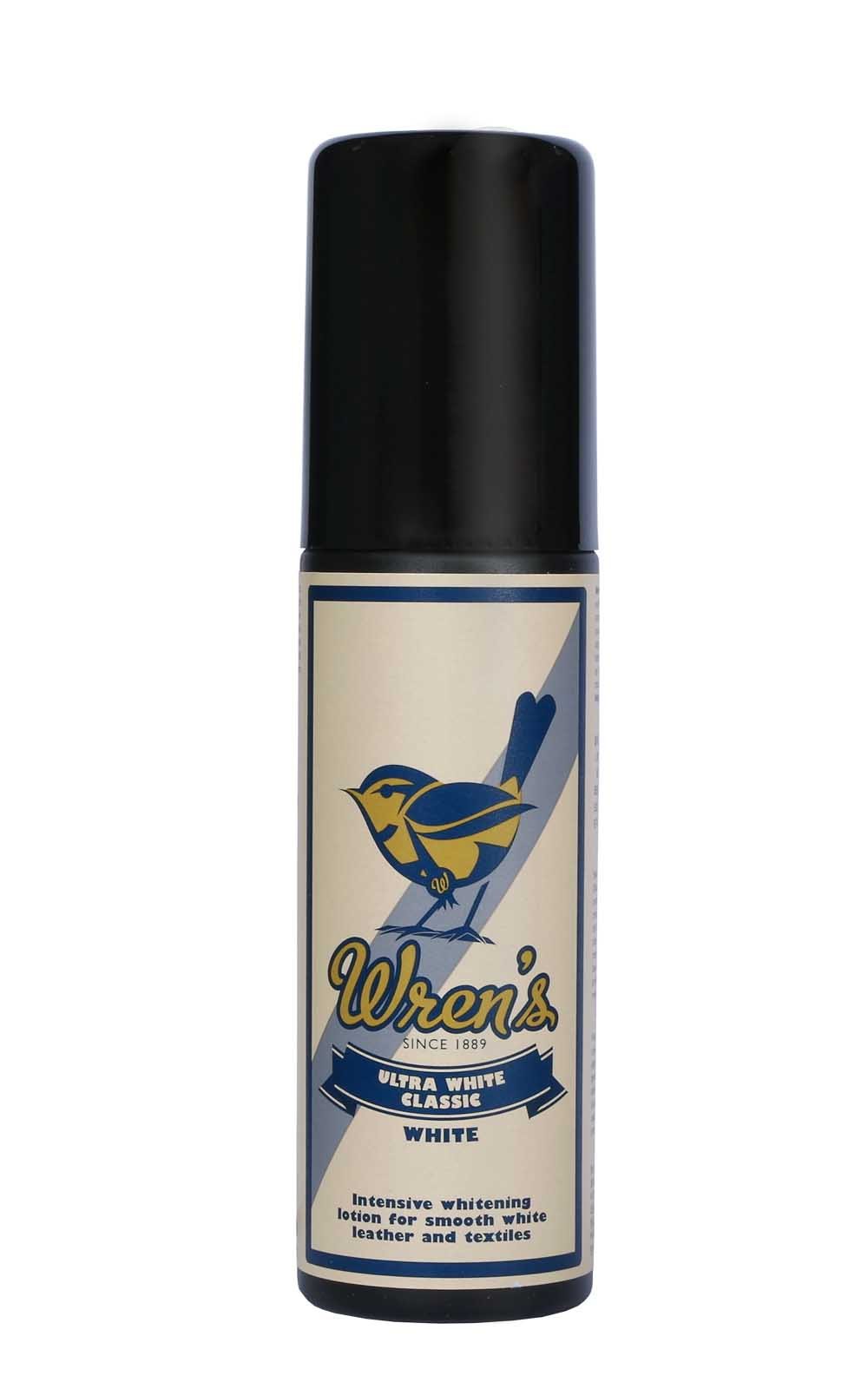 Wren’s Ultra White Classic, Intensive Whitening Lotion For Smooth Leather And Textile Shoes Bags Sneakers, Quality And Prestige Since 1889