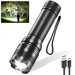 Rufykiri Rechargeable LED Tactical Flashlight, High