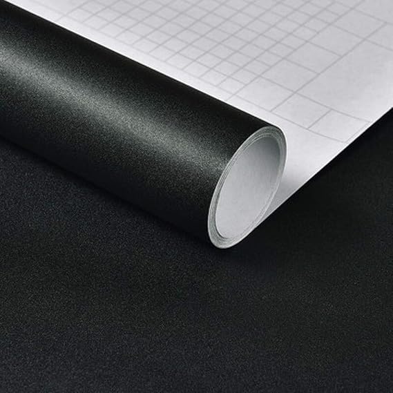 Black Sticky Back Plastic Self Adhesive Paper 40X300cm Peel and Stick