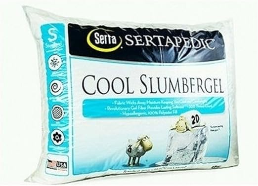 Amazon Com Sertapedic Cool Slumber Gel Pillow Set Of 2 King 20
