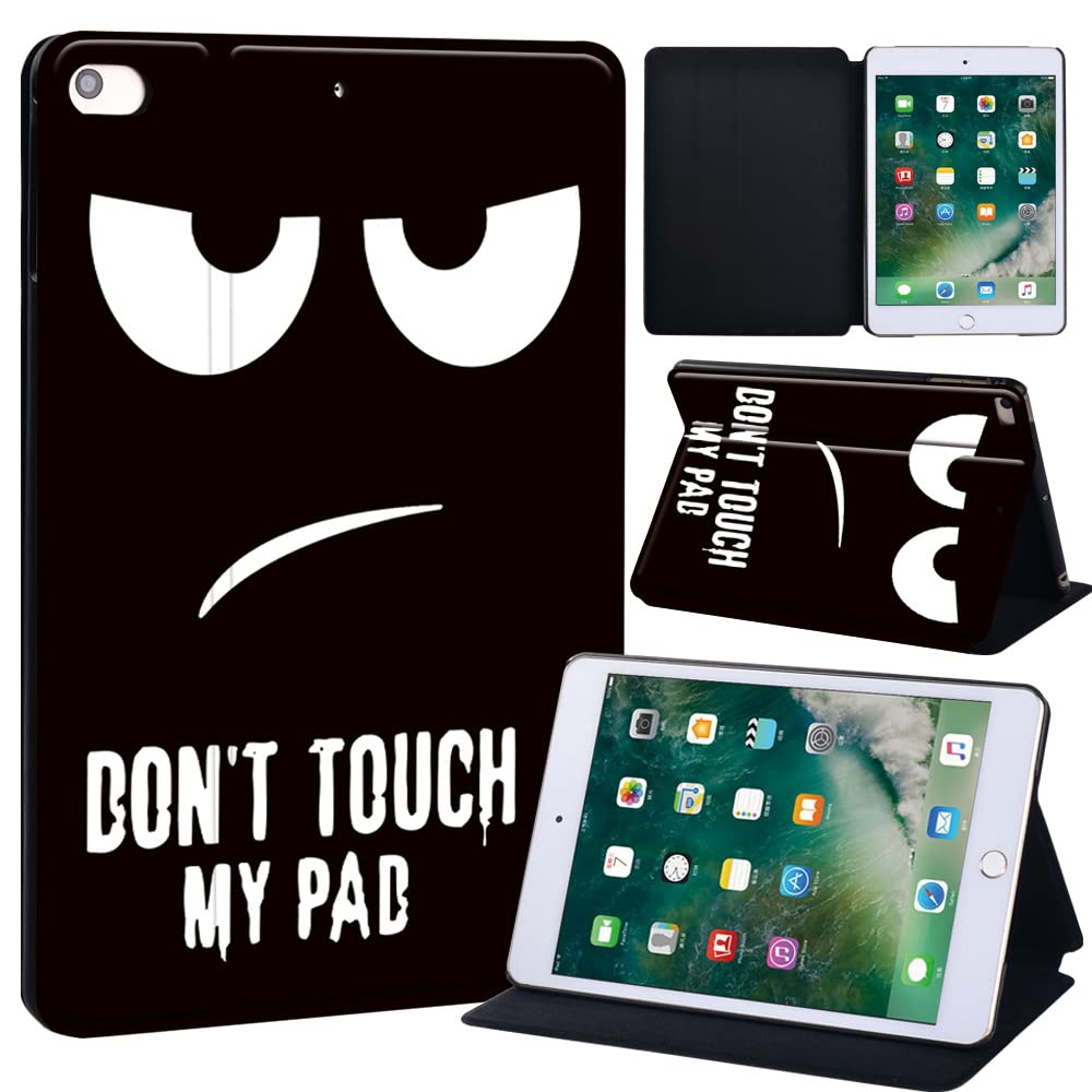 Oldimage Printed FINDING CASE Fit Apple iPad Mini 4/5 Tablet - Printed PU Flip Leather Smart Lightweight Shell Stand Cover Case for iPad Mini 4 Mini 5 (don't touch my pad)
