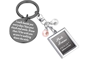 PLITI Bride Wedding Gift For Bride From Mom And Dad Bridal Bouquet Photo Charm Daughter Wedding Jewelry