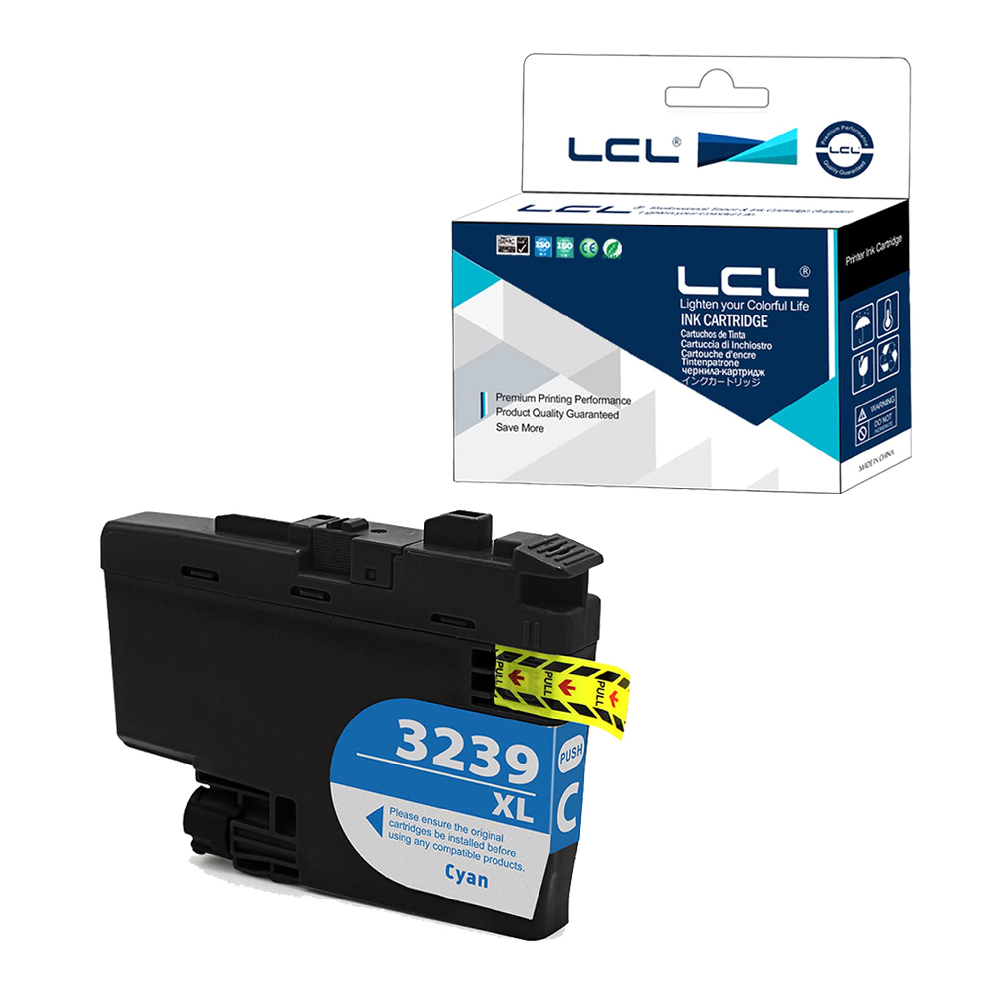 LCL Compatible Ink Cartridge LC-3239 LC3239 XL LC3239XL LC-3239XLC LC3239XLC (1 Cyan) Replacement for Brother MFC-J5945DW MFC-J6945DW MFC-J6947DW HL-J6000DW HL-J6100DW