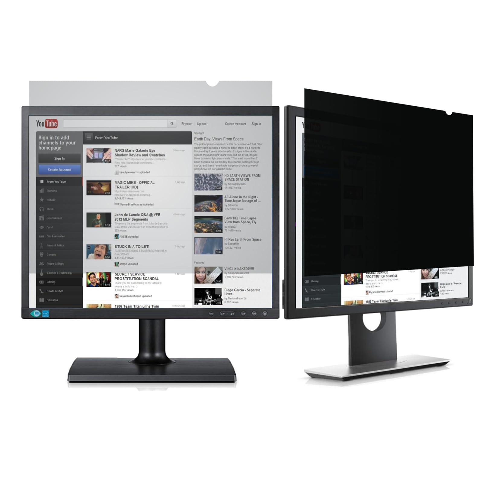 McgojoHi 19-inch Computer Privacy Filter for 19" Square Monitor(5:4 Aspect Ratio) Screen Protector Film for Data Confidentiality Anti-Spy Anti-Blue Light Anti-Glare Fuss-Free Installation