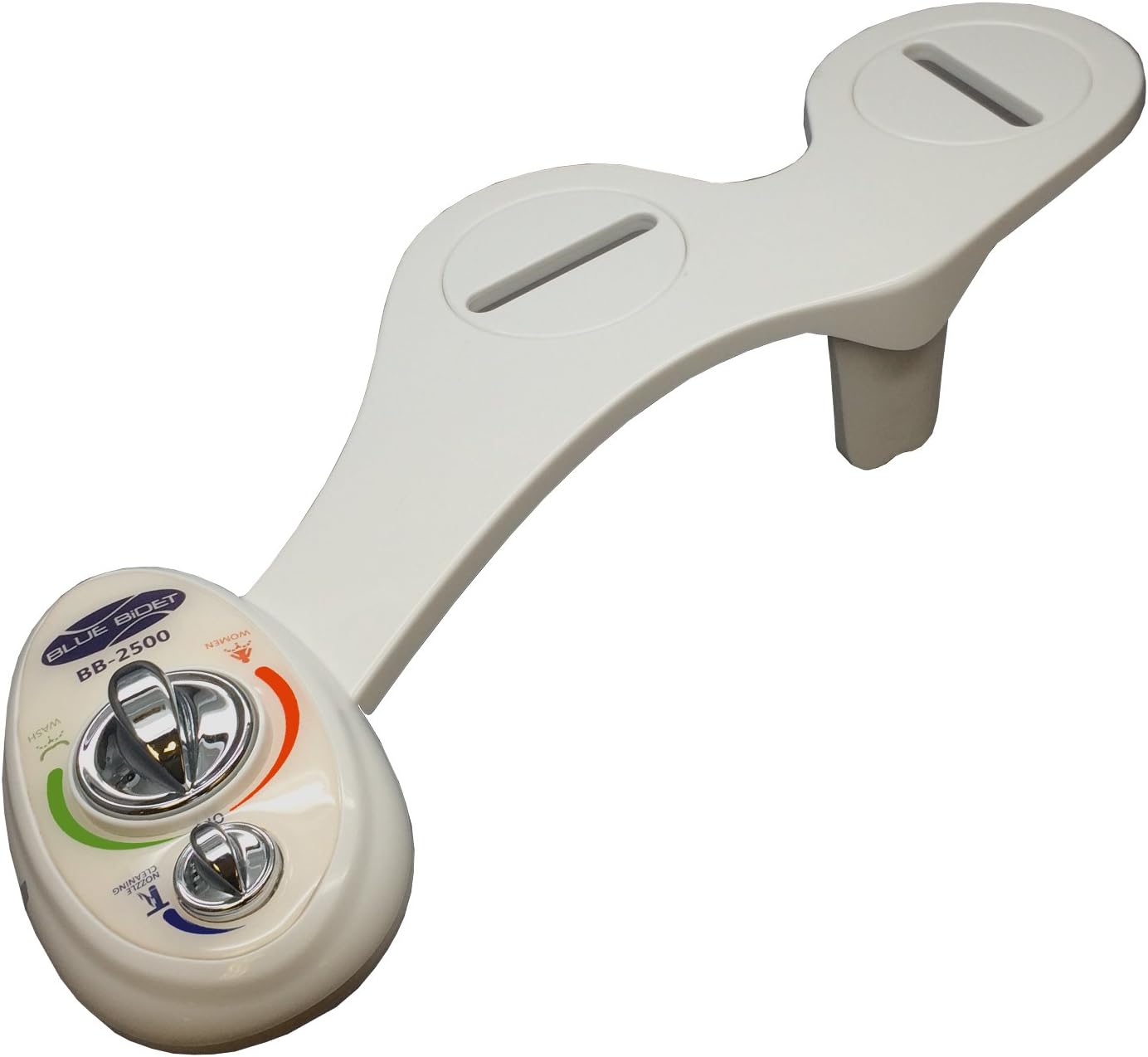 Blue Bidet BB-2500 Dual Multi-Positions Self Cleaning Nozzle Attachable Bidet for Ambient Temperature Water
