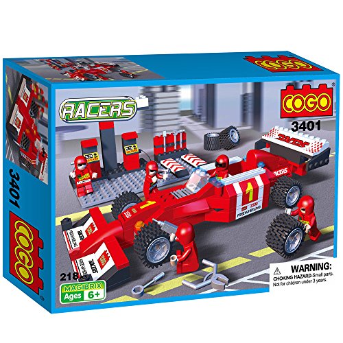 COGO Racers Formula One F1 Pit Model Educational DIY Construction