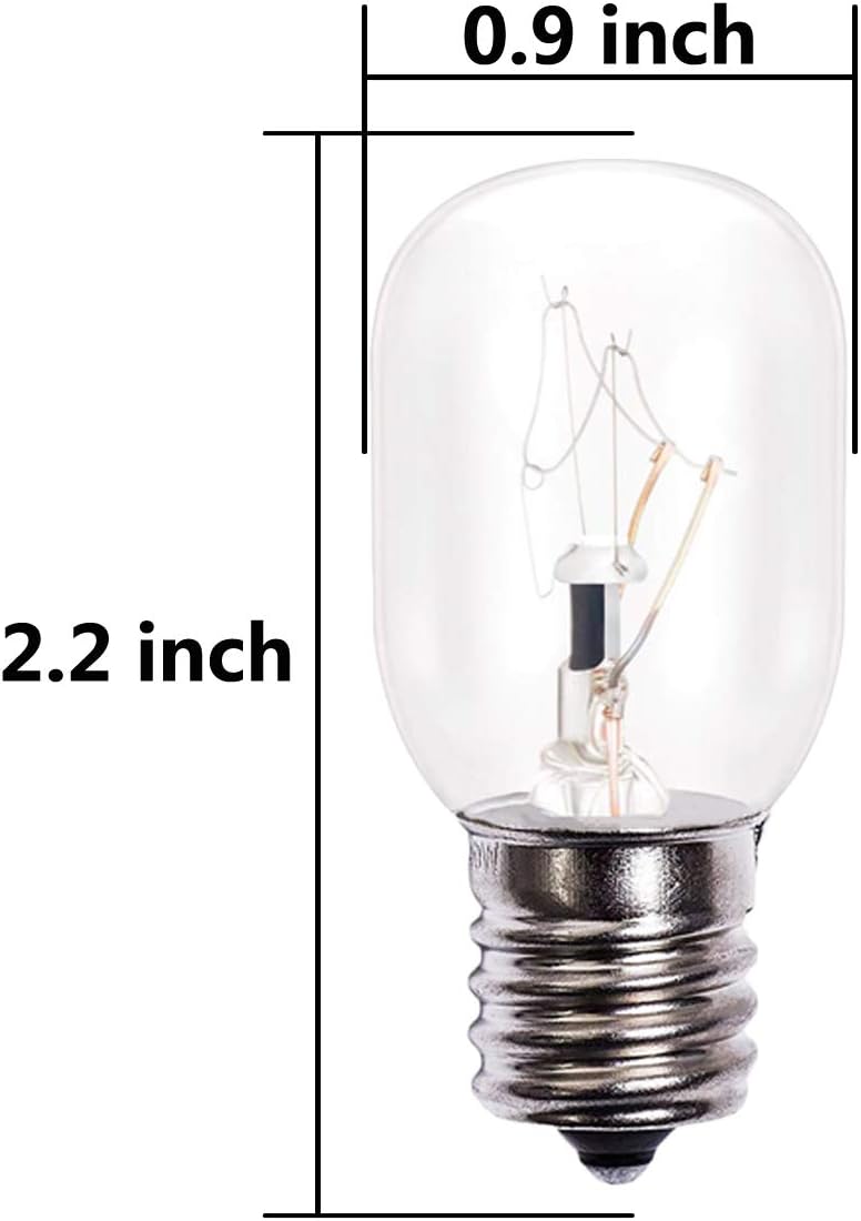 8206232A Microwave Light Bulb,125V 40W E17 Microwave Oven Replacement Parts,Exact Fit for Whirlpool Maytag Microwaves,High-Grade Materials with Durable Filaments,Ultra Durable,Pack of 6.: Home Improvement