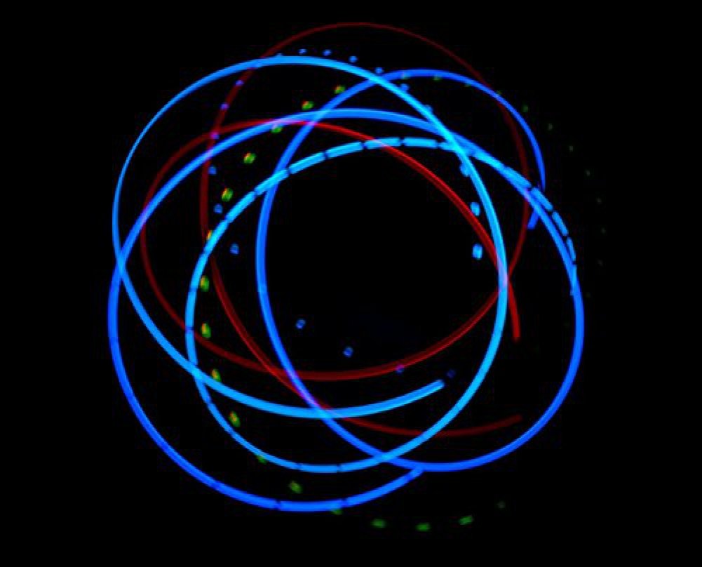 GloFX Exclusive Trans Morph 6-Led Orbit - Lights Spinning Lightshow Orbital Toy Rave Light