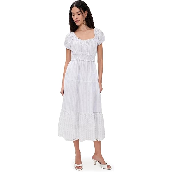 LOVESHACKFANCY Women's Minka Dress, True White, 0 at Amazon Women's Clothing store LOVESHACKFANCY Women's Minka Dress, True White, 0 at Amazon Women's Clothing store