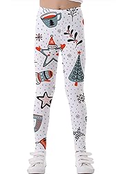 Timemory Girls Christmas Chic Leggings 3D Print