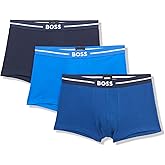 BOSS mens 3 Pack Bold Logo Cotton Stretch Trunks
