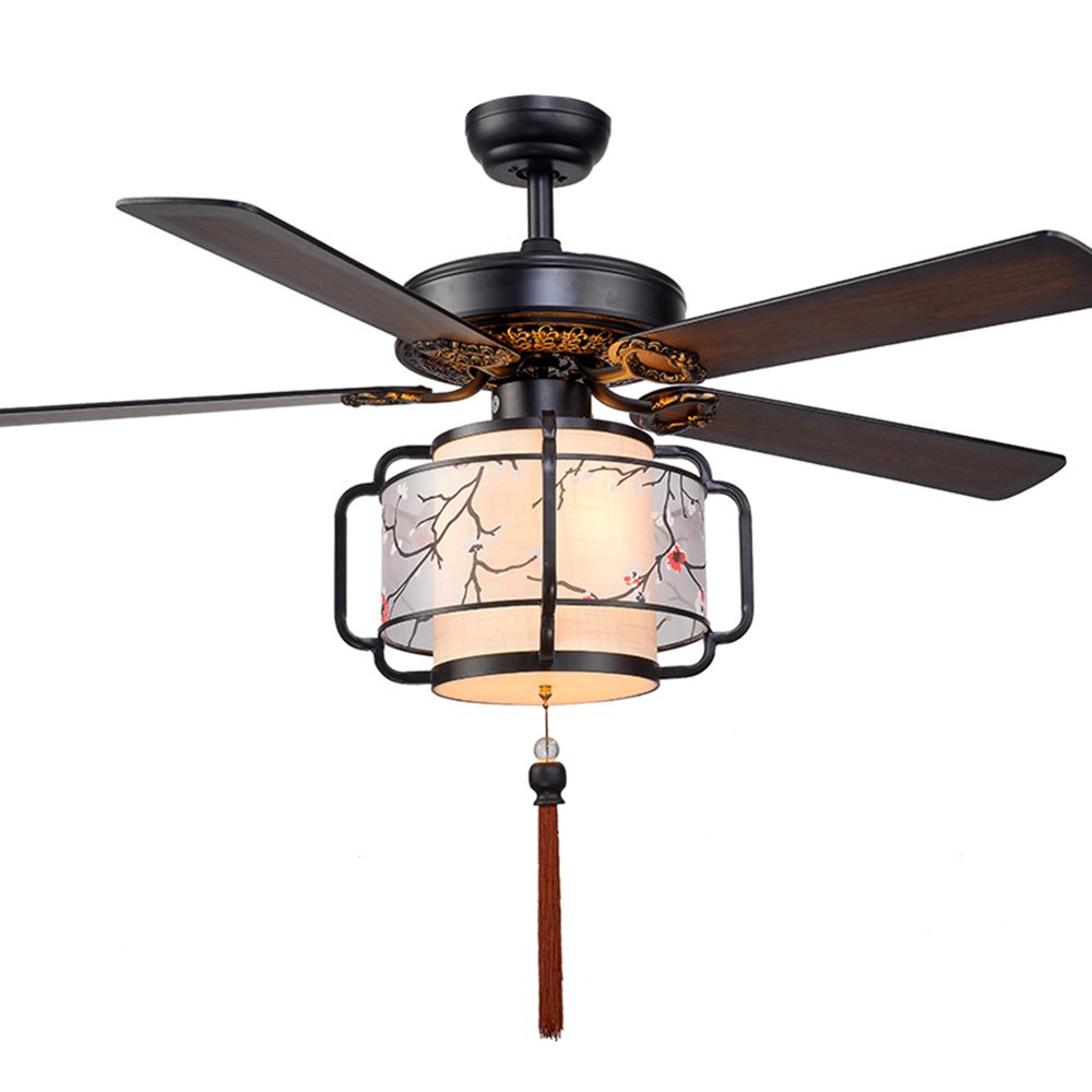 Yiben Chinese Ceiling Fan Light Bedroom Fan Light Simple Modern