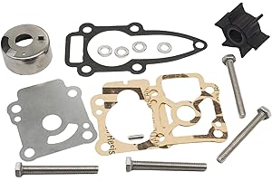 SEASIERRA Boat Marine 3B2-87322-1 Water Pump Impeller Kit for Tohatsu Nissan 8 9.8 Hp Both 2 and 4 Stroke Outboard NS8 M8 NSF8 MFS8 NS9.8 M9.8 NSF9.8 MFS9.8 Models Replacement 3B2-87322-0