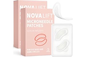 NOVALIFT Micro Eye Patches, Under Eye Patch for Puffy Eyes and Dark Circles, Smile Line Patches, Forehead Hydrating Anti-Wrinkle Masks for Women, 2 Boxes (3 Pairs Each)