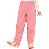Boys Girls Waterproof Rain Pants Unisex Kids Rain Pants Children Rainwear Waterproof and Windproof 4-5 Years Pink