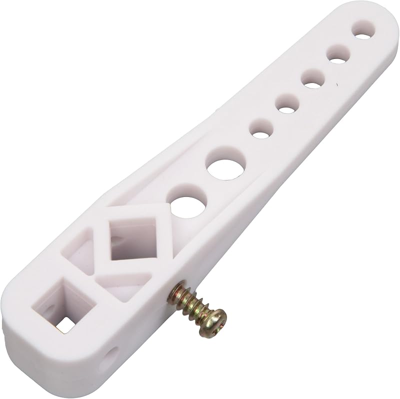 White Hinge Adjustable Plastic Toilet Cistern Lever | 6 Mounting Options |