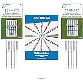 SCHMETZ Topstitch Sewing Machine Needle Combo Pack (10 Needles Total and 1 SCHMETZ ABC Pocket Guide)