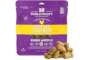 Stella & Chewy's Freeze-Dried Raw Cat Dinner Morsels - Premium Chicken Recipe with 98% Cage-Free Meat & Organs - Natural Grain-Free Cat & Kitten Food - Made in USA - 3.5 oz