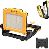 DAYATECH 25W 4000 LM Cordless LED Work Light Compatible with Dewalt 20v and Milwaukee 18V m18 Battery Flickerless, Brightness