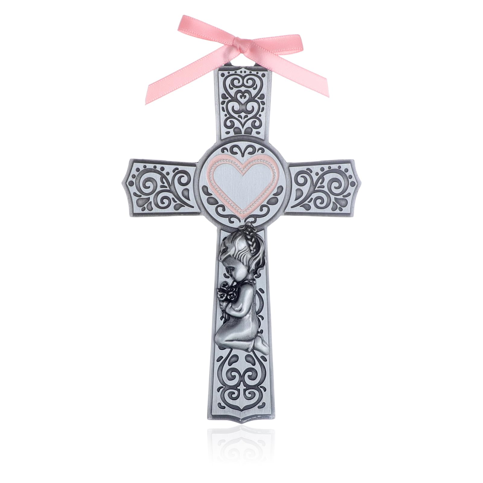 KOMI Baby Catholic Wall Cross 6Inch Baptism Gifts for Girls Religious Wall Decor Catholic Baptism Gifts First Holy Communion Gifts Recuerdos Para Bautizo