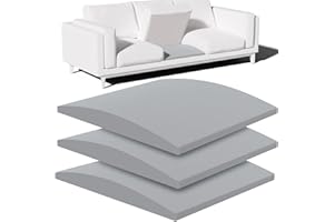 Foamagic Couch Cushion Support, Sofa Cushion Support for Sagging Couch Seat, Couch Replacement Insert, 20"x20"x2", High Density Foam Furniture Seat Sagging Repair, Trapezoid 40D, Grey Set of 3