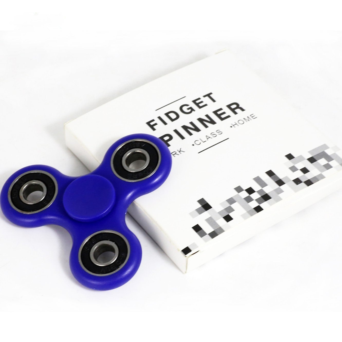 CASOFU Tri-Spinner Fidget Spinner Toy Stress Reducer Ceramic Bearing - Perfect For ADD, ADHD, Anxiety, and Autism Adult Children ,Blue - D