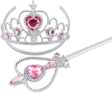 Vicloon Elsa Dress Up Accessories Set of 9 Pink Princess Costume Kit view 3