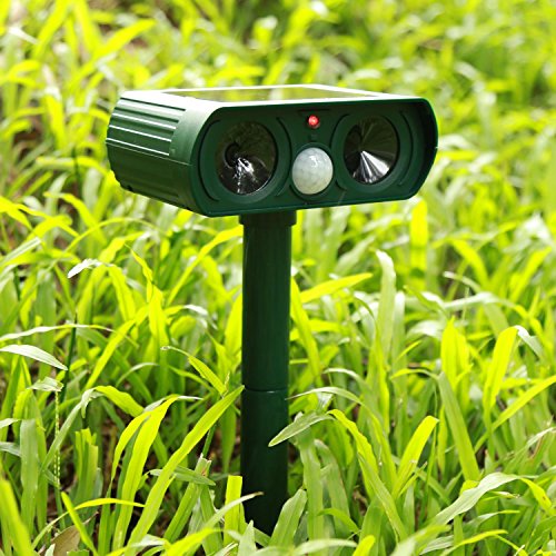 Outdoor Ultrasonic Pest Repeller, LAIER Waterproof Solar Animal