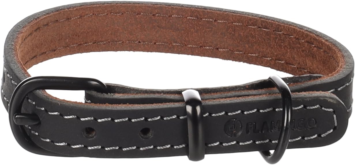 Flamingo Dog Collar Montana Black XS/S 24,5-30,5cm 15mm โ image 1