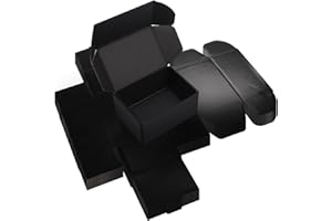 Rempry 6x4x3 Black Shipping Boxes for Small Business 20 Pack, Small Cardboard Corrugated Mailer Boxes Gifts for Packaging Mai